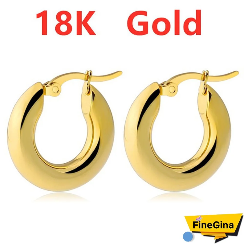 18K Solid Yellow Gold White Gold Drop Dangle Earrings For Women Jewelry