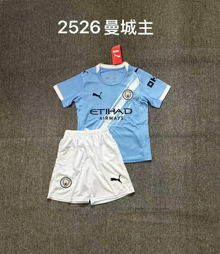 2025-26-Manchester City Home-Jersey-Children's Kit