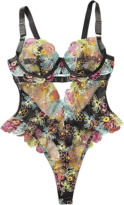 Body Floral Suit Lingerie