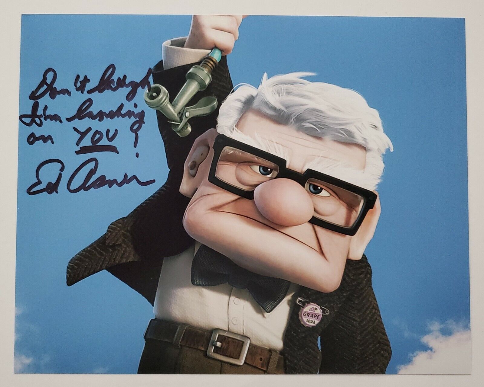 Ed Asner Signed UP 8x10 Photo Poster painting Carl Voice Actor Disney Pixar Film LEGEND RAD