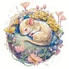 >SALE<5D DIY Partial Special Shaped Drill Diamond Painting Sleeping Critters 30x30cm