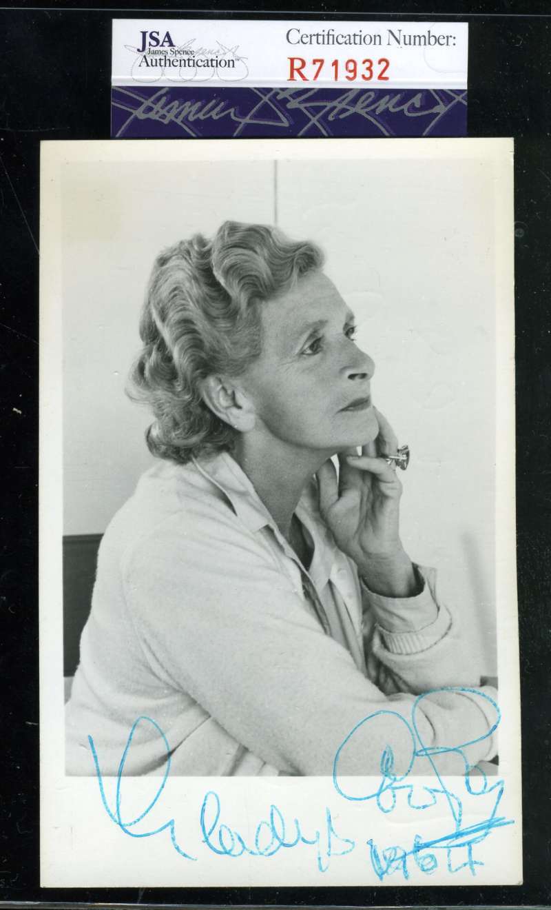 Gladys Cooper D.71 Jsa Coa Hand Signed My Fair Lady Photo Poster painting Authentic Autograph