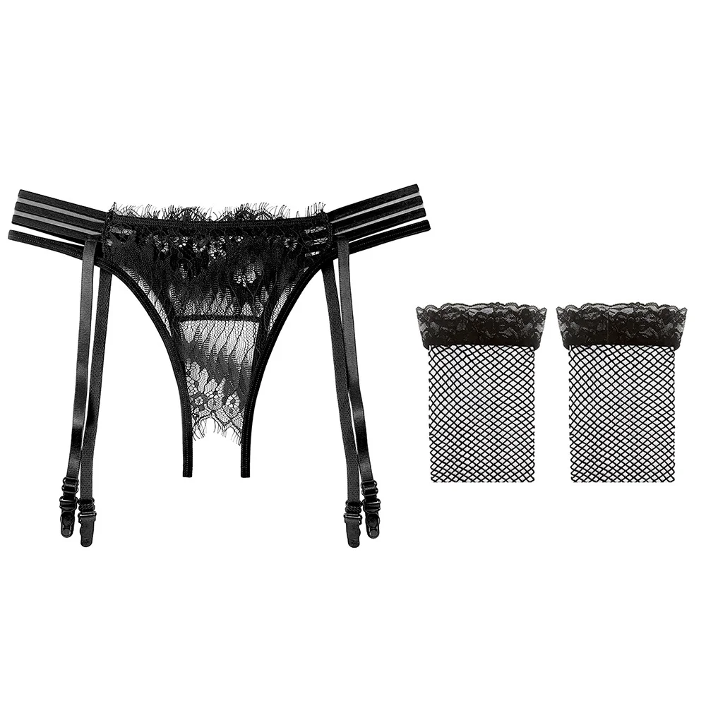 Nigikala Nigikala Black Garter Garter Thighs Brocing Trom Flirt Ultra-Thin Over Knee White Stockings Uniform Seduction Garter