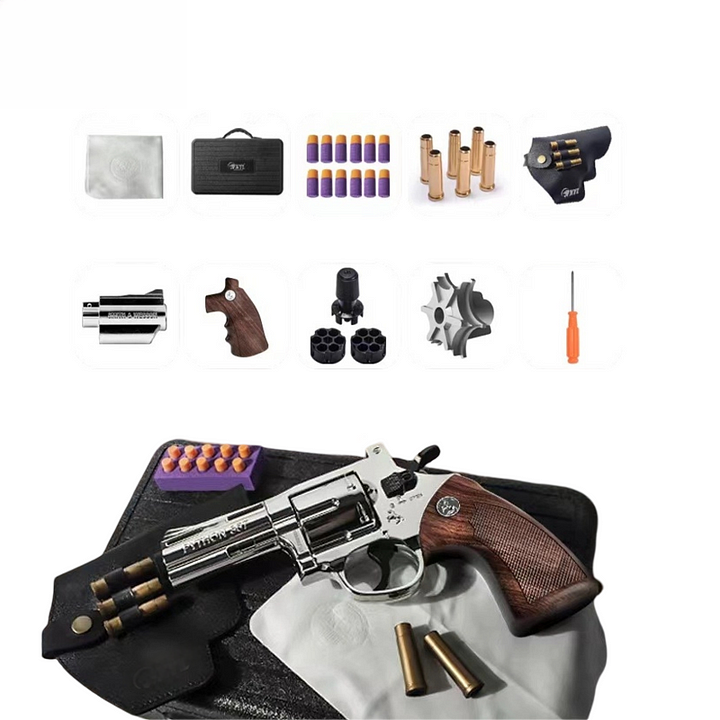 XYL ZP5 Revolver Dart Blaster – 25ft Range, Western Design