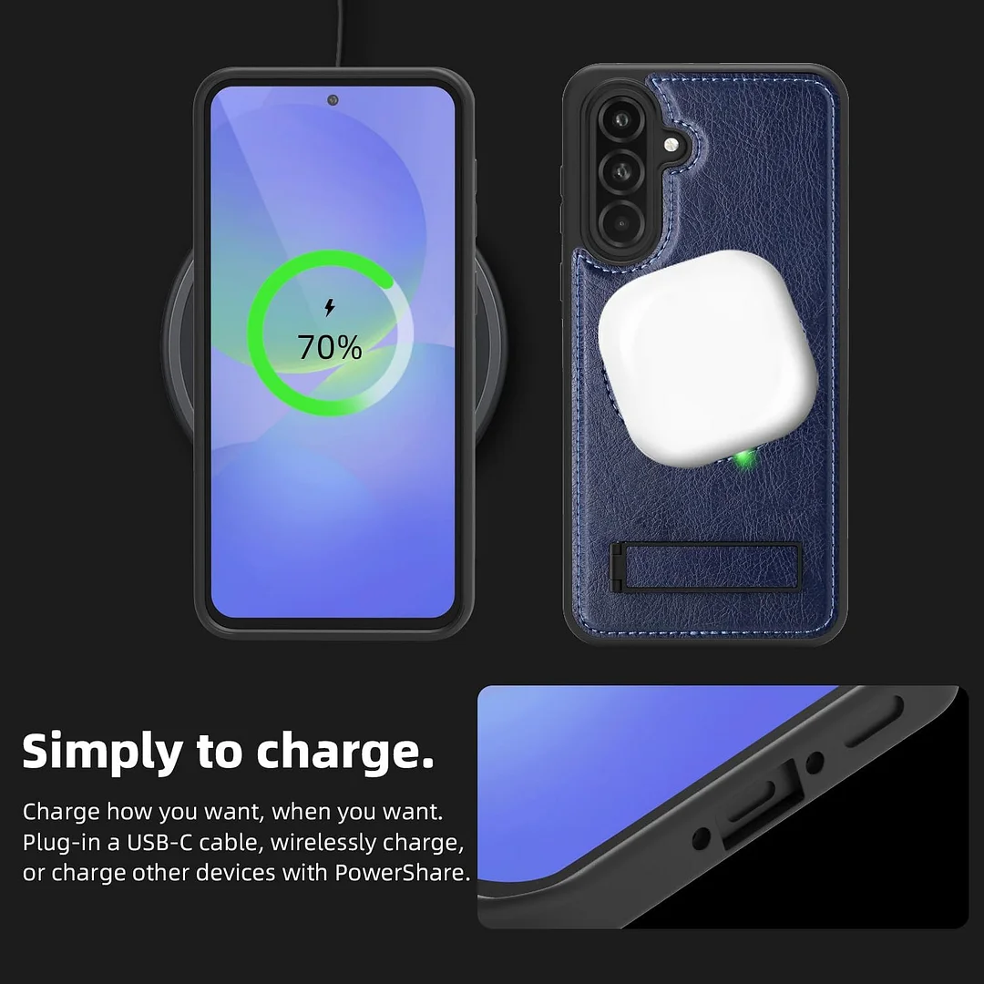 Samsung Galaxy Z Fold 6 Leather Case Magnetic Protective Case Holder Phone Case