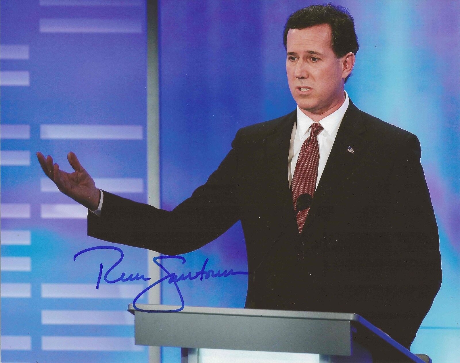 Rick Santorum REAL hand SIGNED 8x10 Photo Poster painting #2 COA Republican Senator