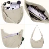 Women's Fashion Plain Color Nylon Crossbody Bag