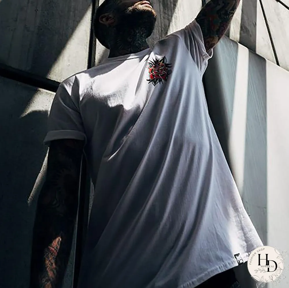 Men's Casual Fashion Round Neck Print Short Sleeve T-Shirt
