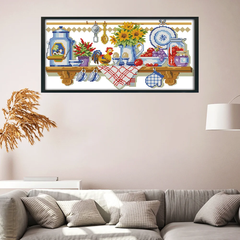 14ct Stamped Cross Stitch - Kitchen(40*22cm)