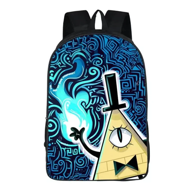 Buzzdaisy Anime Gravity Falls Bill Cipher #12 Backpack School Sports Bag