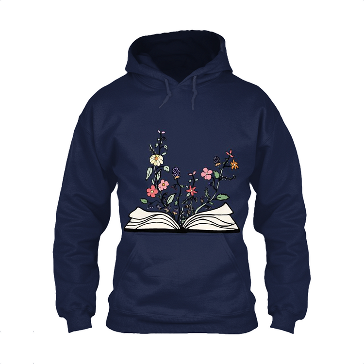 Flowers Growing From Old Book, Flower Classic Hoodie