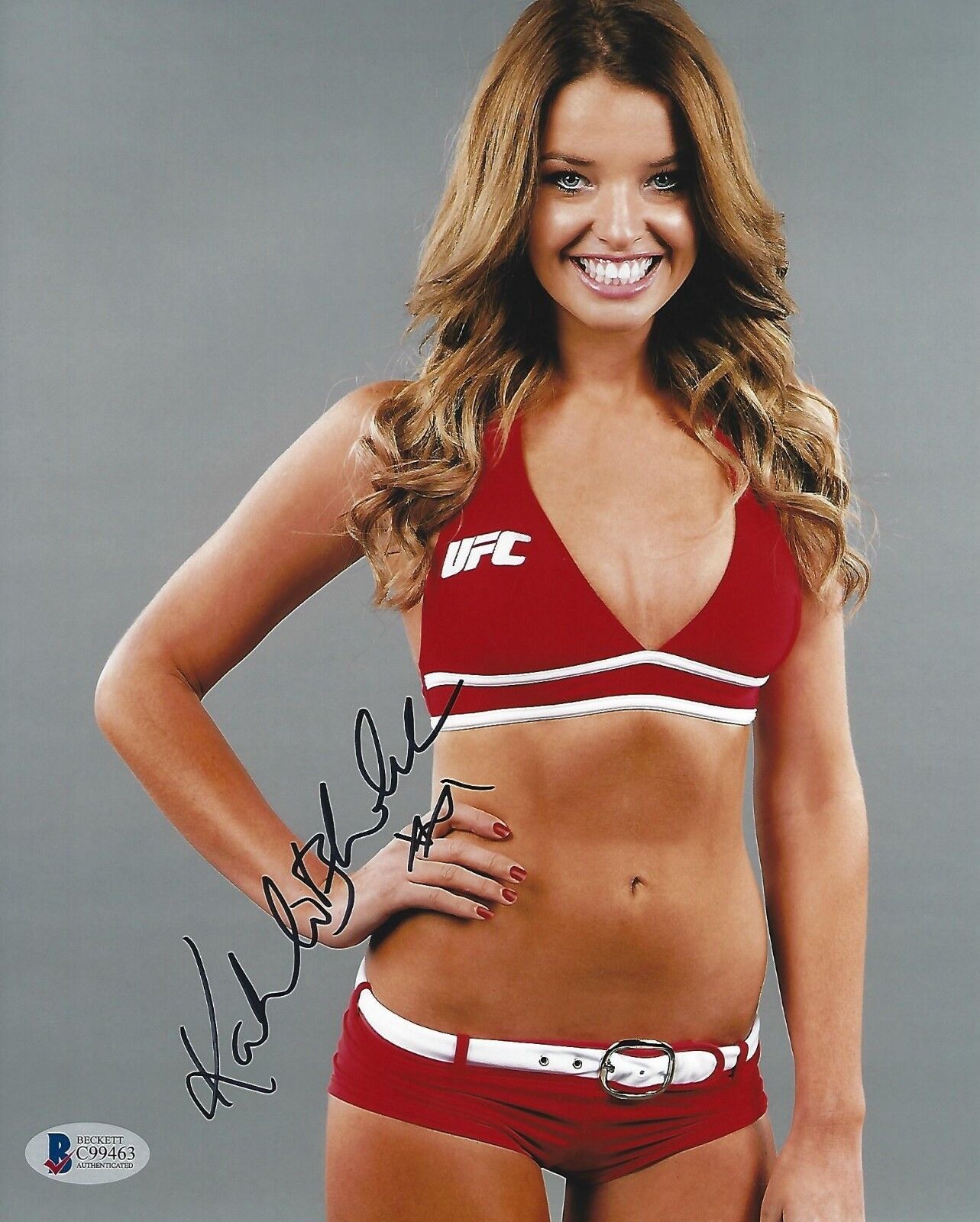Kahili Blundell Signed 8x10 Photo Poster painting BAS Beckett COA UFC Octagon Girl MMA Autograph