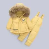 Kid Baby Girl Down Suits Thicken Winter 2 Pcs Sets