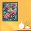 Water Lily Full Stamped Cross Stitch 14CT 2-Strand 33x41cm Backstitch