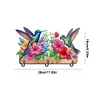 Wooden Hummingbird Flower Special Shape Diamond Painting Hanging Hooks for Decor