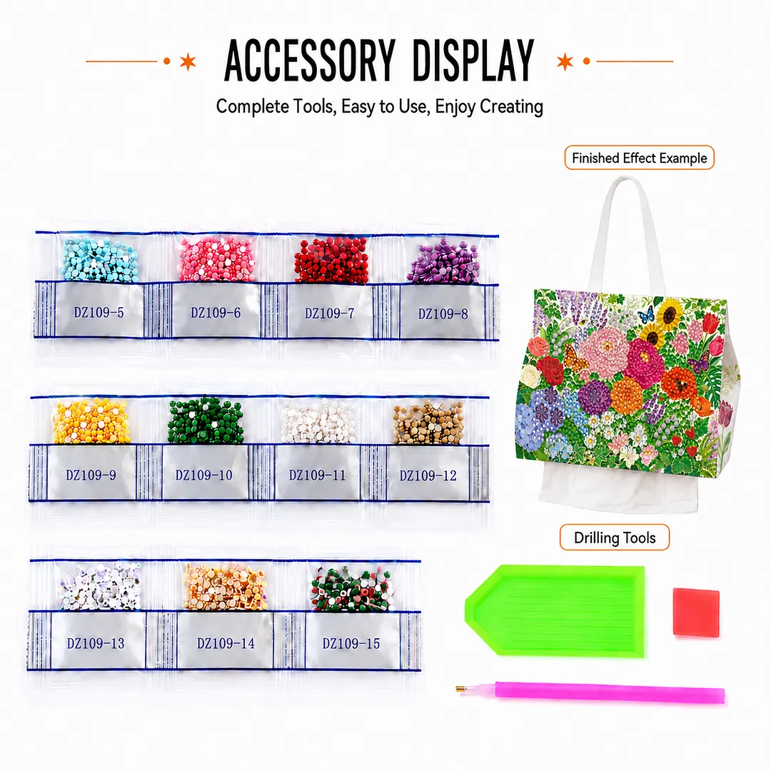 Diamond Tissue Organizer Exquisite Craftsmanship for Bathroom Bedroom Decor (Garden flowers)
