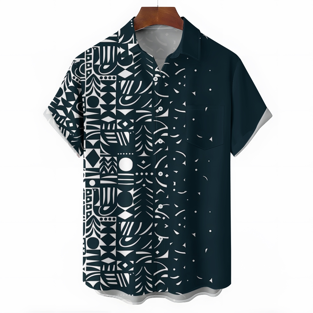 Abstract Geometric Pattern Hawaiian Shirt