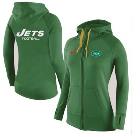 Women's  New York Jets Full-Zip Performance Hoodie Green