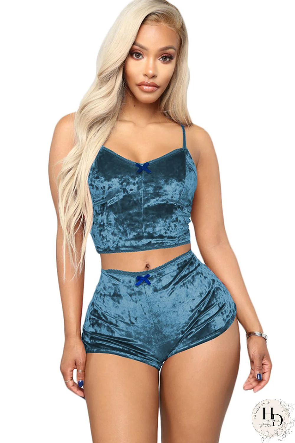 Pink Polyester Sexy Solid Two Piece Suits Straight Sleeveless