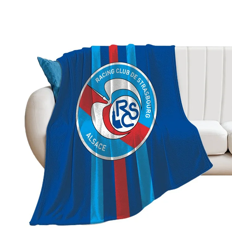 RC Strasbourg Alsace Caen Couvertures De Jet En Flanelle Pour Canapé Couvertures Pour Climatiseurs