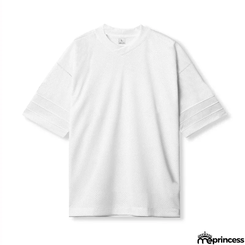 Men's Polyester Short Sleeve Pullover Closure Sportswear T-Shirt