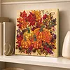 Framed Maple Pumpkin - DIY Button Art Painting Kit for Creativity DIY Pearl Dot Crafts for Gift Home Wall Decor 30*30CM