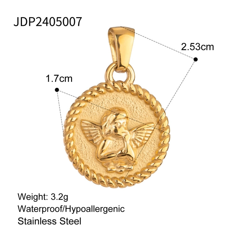 1 Piece 304 Stainless Steel Cross Heart Shape Jewelry Accessories Pendant