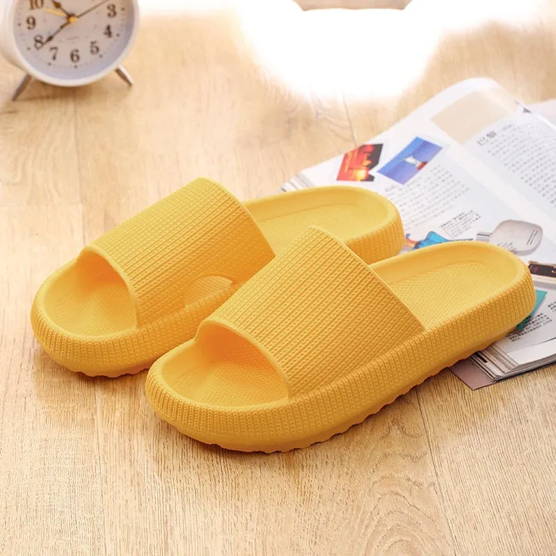 Women Thick Platform Cloud Slippers Eva Soft Sole Slippers Summer Beach Slide Sandals Leisure Man Bathroom Anti-Slip Shoes