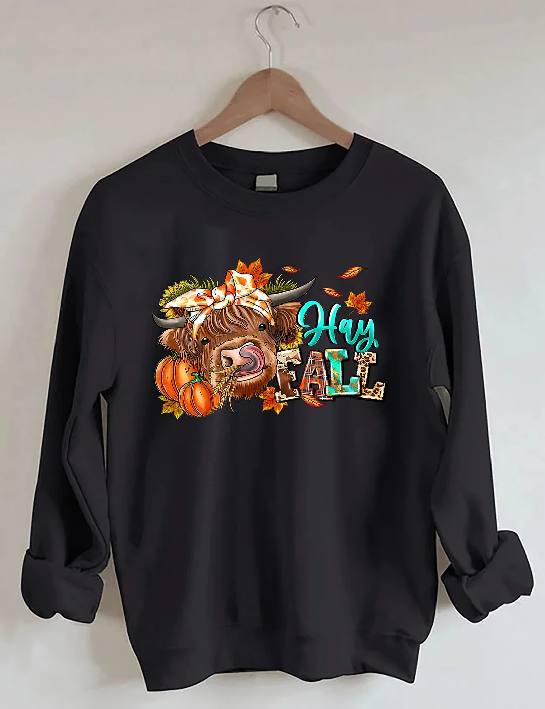 Hay Fall Cow Sweatshirt