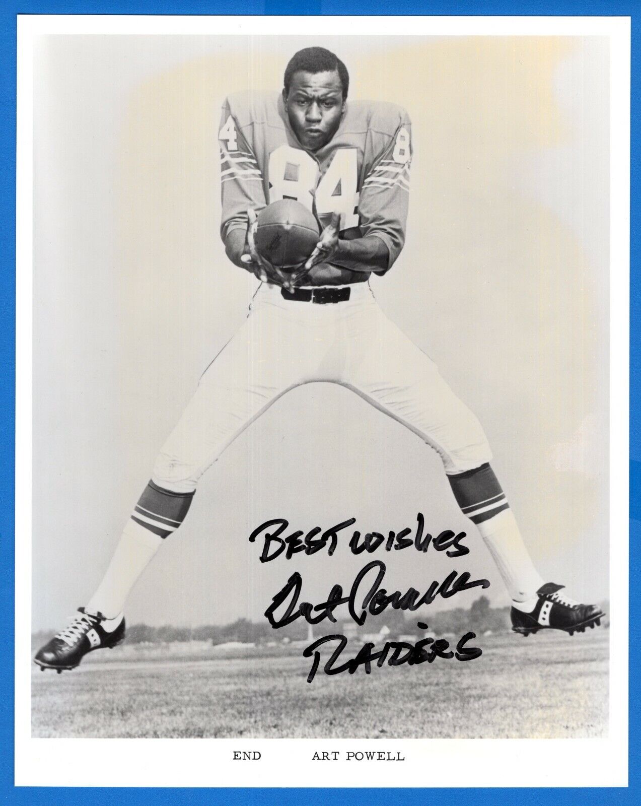 Art Powell Football Player Hand Signed Autograph 8x10 Photo Poster painting