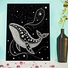 DIY Pearl Painting Whale for Home Wall Decor with Frame(40*30cm)