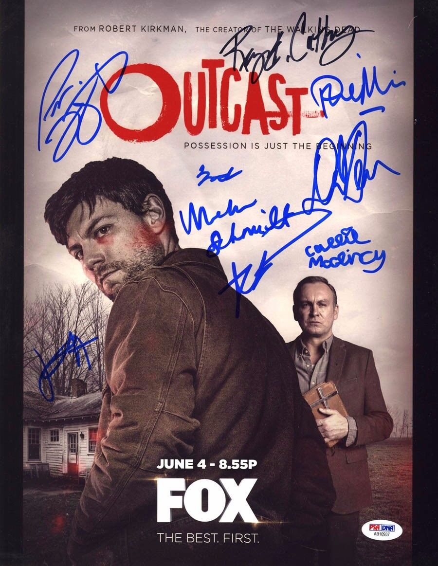 Outcast CAST MULTI SIGNED 11x14 Photo Poster painting FUGIT + 9 FULL LETTER PSA/DNA AUTOGRAPHED