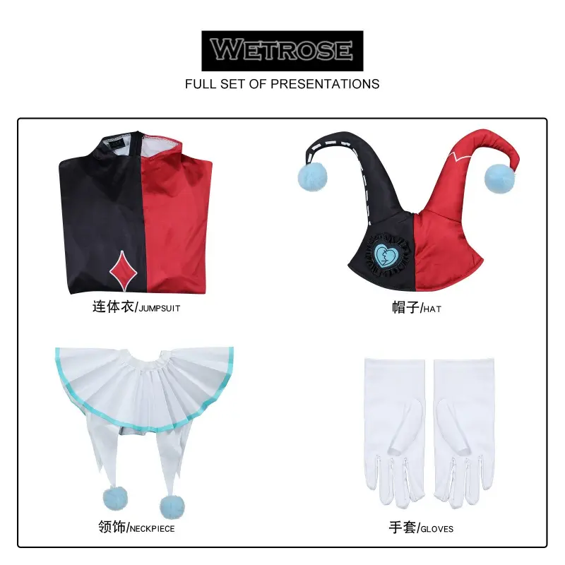 [Wetrose] In Stock Fright Night Escape Vengeful Clown Abba Full Set Cosplay Costume Halloween Xmas