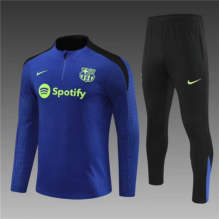 2024-25 Barcelona Blue Half-zip Training Jersey