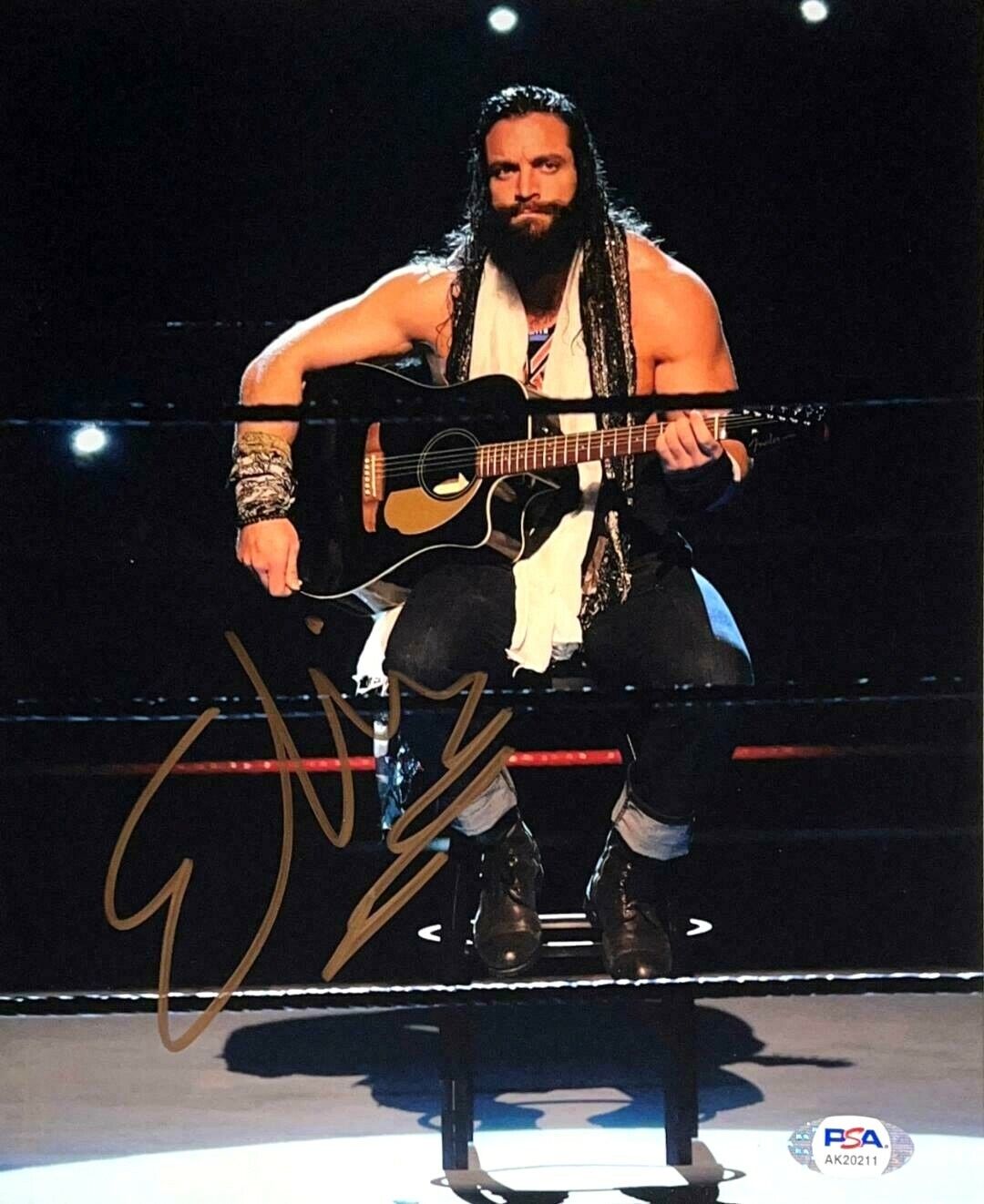 WWE ELIAS HAND SIGNED AUTOGRAPHED 8X10 WRESTLING Photo Poster painting WITH PSA DNA COA