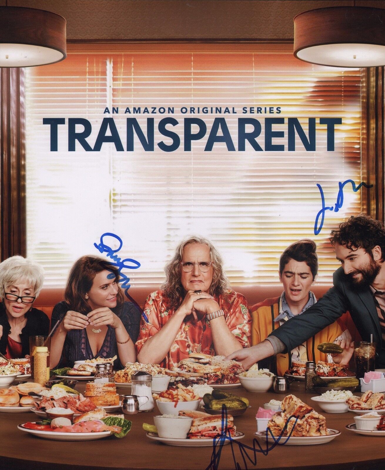 ~~ TRANSPARENT Cast(x4) Authentic Hand-Signed Jeffrey Tambor