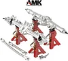 AMK Aluminum Rear Axles CNC Complete Axle Set for 1/10 RC Crawler Car Axial SCX10 II RGT 86100 Redcat GEN8 Element Enduro CC01 (Silver Rear Axle)
