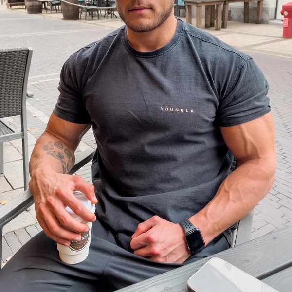 YOUNGLA Printed Casual Short Sleeve Tee