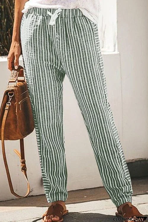 Casual Loose Lace Up Pants