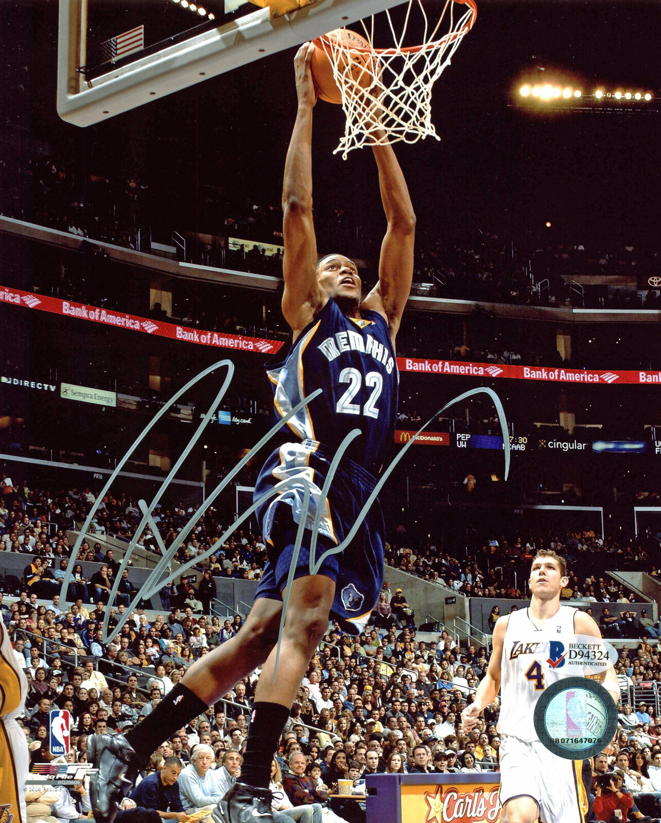 Grizzlies Rudy Gay Authentic Signed 8x10 Photo Poster painting Autographed BAS #D94324