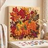 Framed Maple Pumpkin - DIY Button Art Painting Kit for Creativity DIY Pearl Dot Crafts for Gift Home Wall Decor 30*30CM