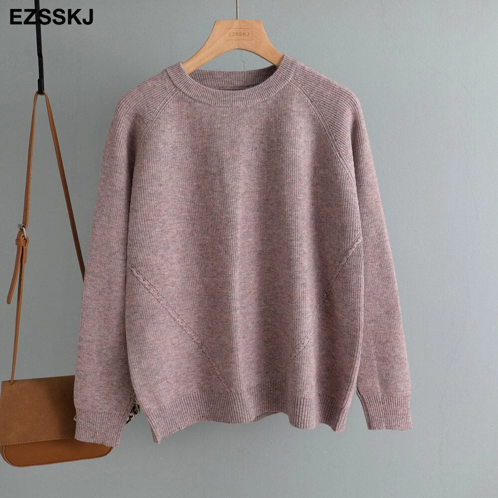 casual Autumn autumn winter thick loose sweater Pullovers Women female oversize O-neck sweater knit Jumpers top
