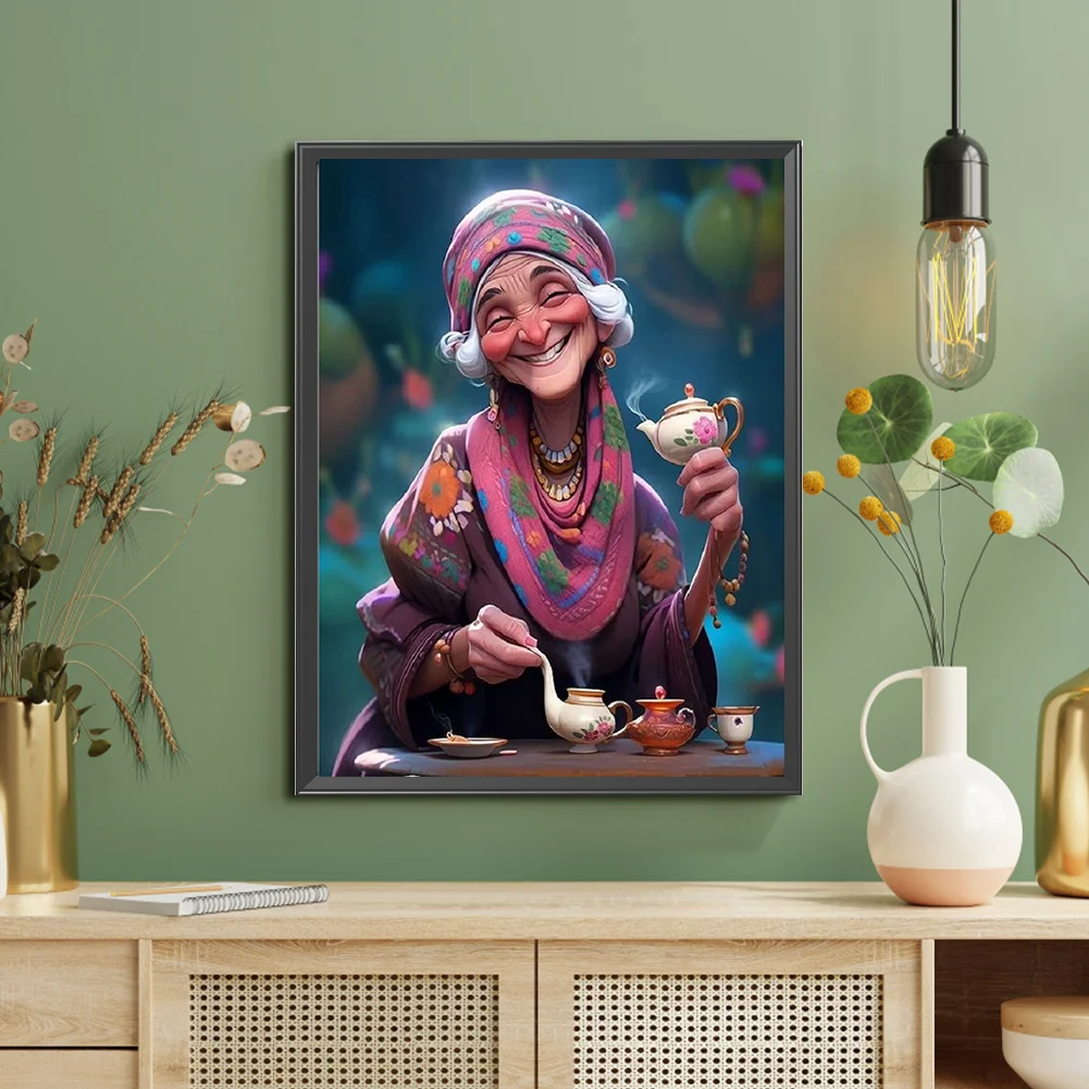 Diamond Painting - Full Square Drill - Kind Grandma(Canvas|30*40cm)