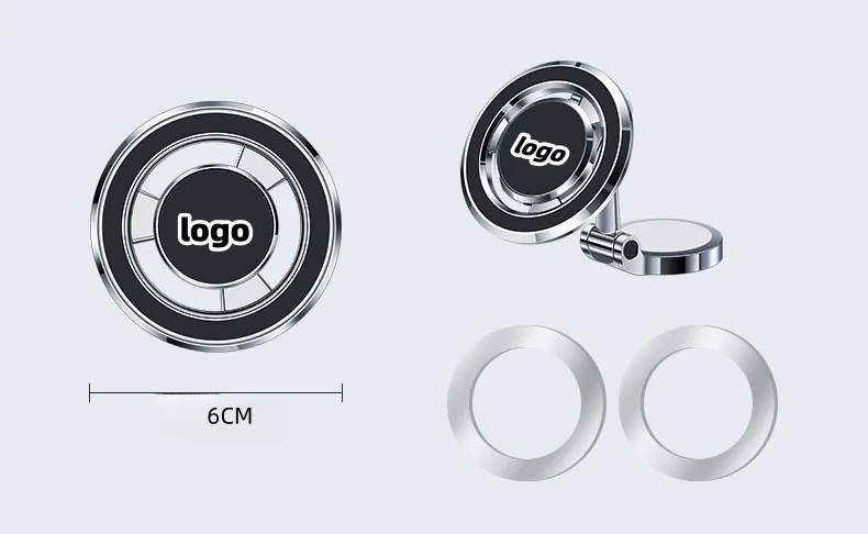 Car magnetic mobile phone navigation bracket (With laser car logo)