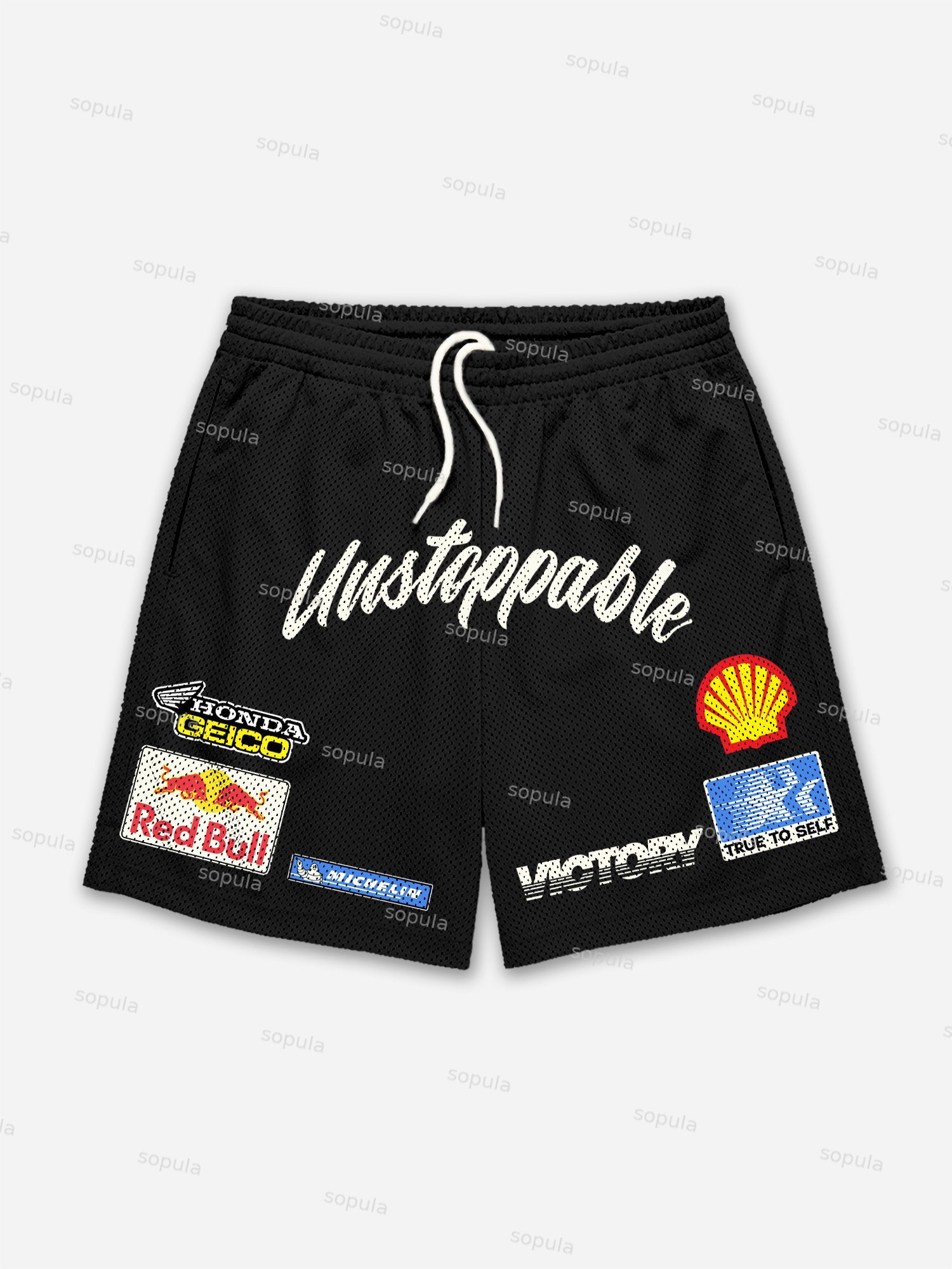 Unstoppable Street Trend Racing Mesh Shorts - Sopula｜Premium Graphic Tees & Graphic Clothing