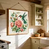 Rose Hummingbird PDIY 11CT 3 Strands Stamped Cross Stitch Kit 40x40cm