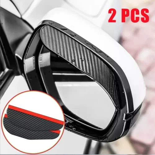 Dronehint Carbon Fiber Black Car Parts Rear View Mirror Rain Visor Guard Car Accessories (For: Acura) Parts