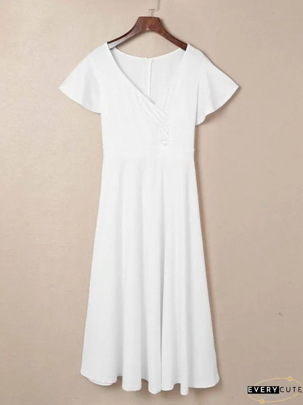 Party Dress with Flutter Sleeves