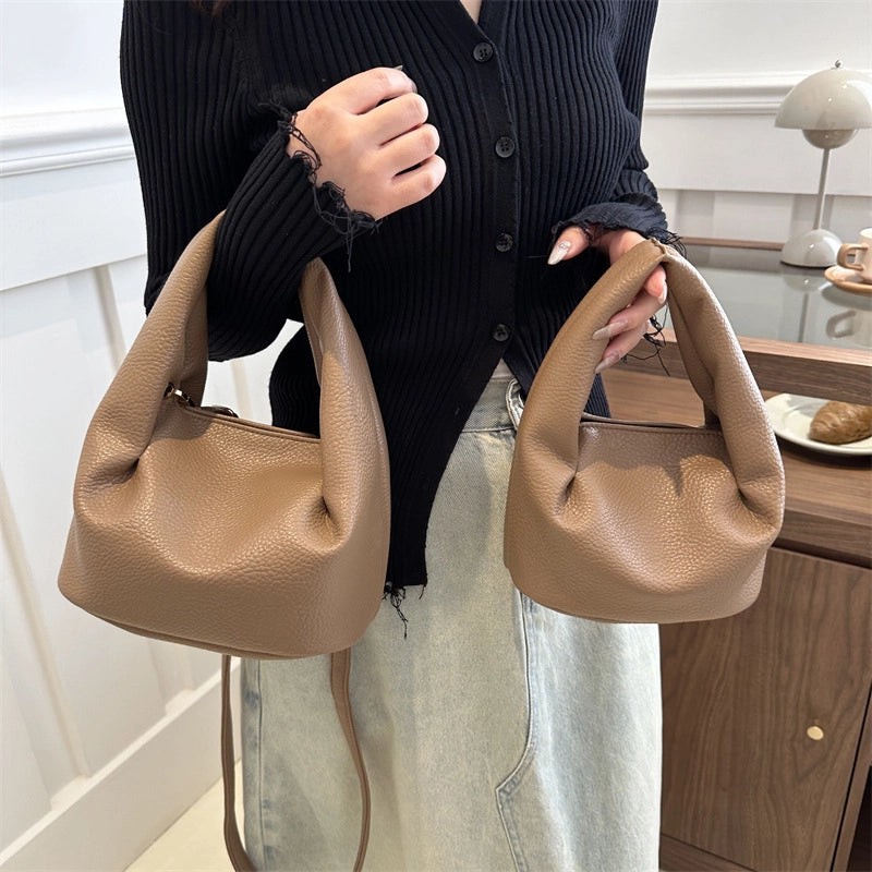 Women's Pu Leather Solid Color Streetwear Square Zipper Handbag