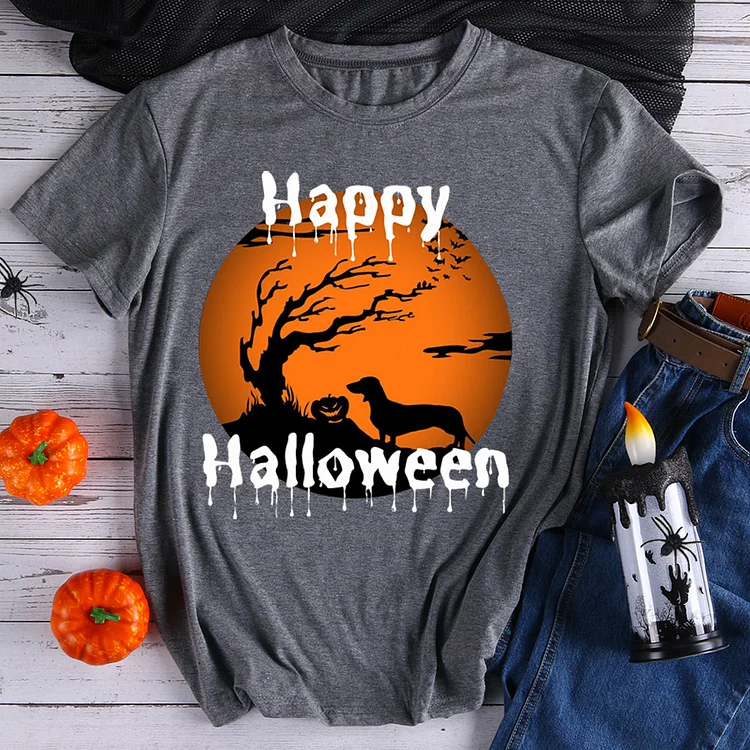 Dachshund halloween t shirt tee